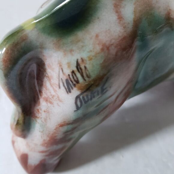 Elephant Figurine Signed - Picture 4 of 12